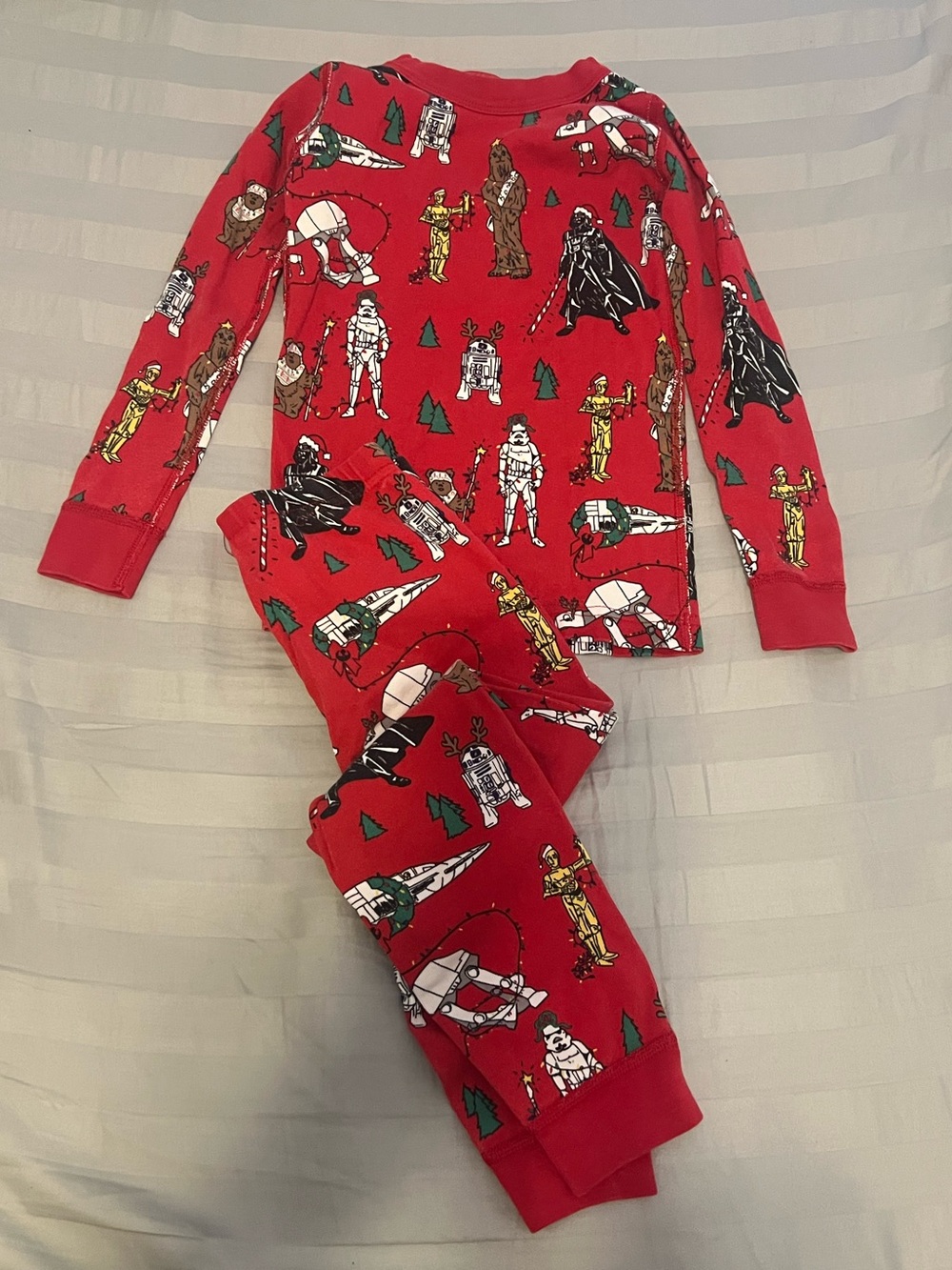 Hanna Andersson Star Wars Christmas Organic Cotton Snug Fit 2pc Pajama Set Size